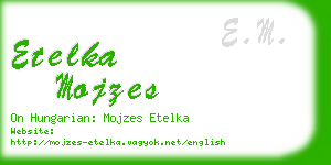 etelka mojzes business card